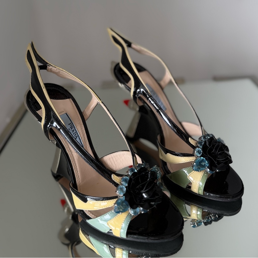 Like new Prada Cadillac Rod Heels Hot Rod Flame 37 - Picture 10 of 17